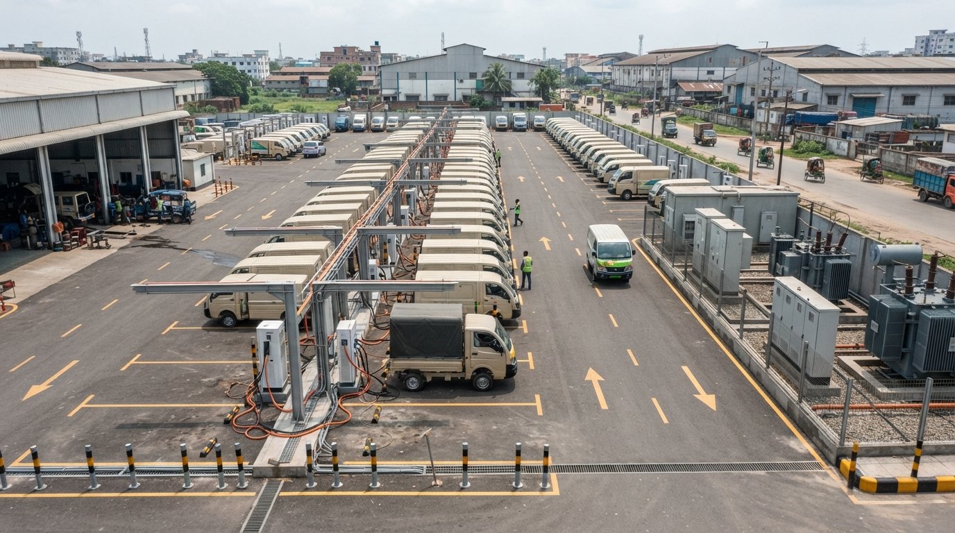 Illustrative for Fleet & Commercial Charging Solutions