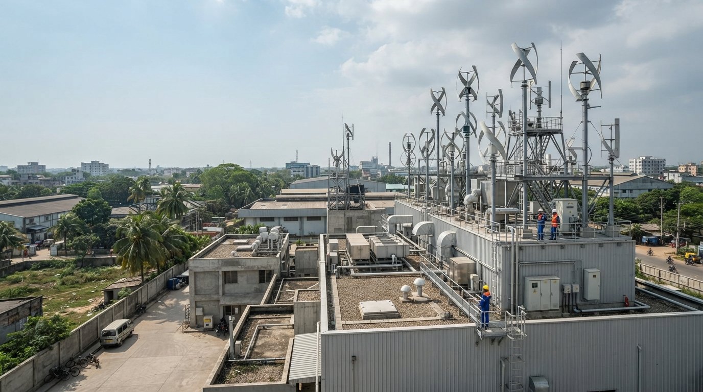 Illustrative for Solar + VAWT Hybrid Systems